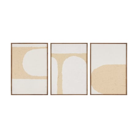 Homeroots Set Of Three Encore Brown Framed Minimalistic Wall Art, 3PK 608865