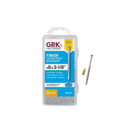 Grk TRIM SCREWS #8 X 3-1/8 in.L 37734