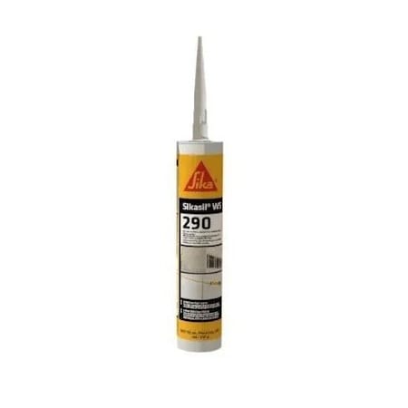 Sika Sikasil WS-290 Ultra Low Modulus, Neutral Cure Silicone Sealant, Black, 10oz Cartridge 412128
