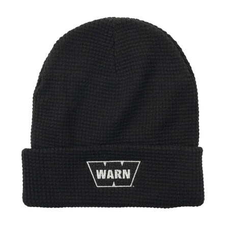 Warn One Size Fits All, Waffle Knit Beanie, Black, Cotton Poly Blend, Logo 40824