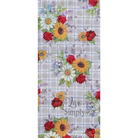 Kay Dee Designs Live Simply Floral Terry Kitchen Towel R7578