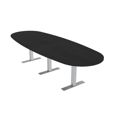 Skutchi Designs 12 Person Conference Table With Power Unit | 12' Boval Table | Harmony Series HAR-BOVL-48X144-T-U999ST19-NA