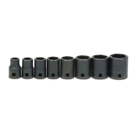 Williams Impact Socket Set, 3/8" D, 6Pt 8pcs., JHWWS-2-8 JHWWS-2-8