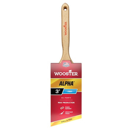 Wooster 3" Angle Sash Firm, Micro Tip Bristle, Paint Brush, Wood Handle 4231-3
