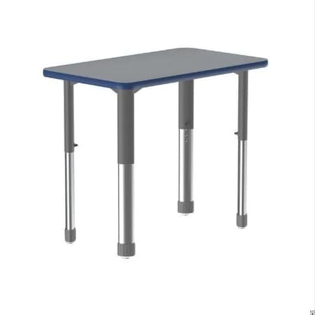 Correll Rectangle 27 in W, 20 in L, 25 in to 35 in H, Particleboard, Gray Granite AD2027TF-REC-15-13-37