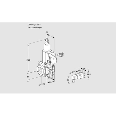 Honeywell Kromschroder Gas Solenoid Valve – VAS Series, 500 mbar, IP65, Class A KS88007179