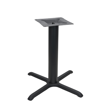 Bfm Seating Stamped Steel - 22 x 22 Cross Base - Dining Height - 4in Column - 11 7/8in Bolt-On Top Plate STB-22224