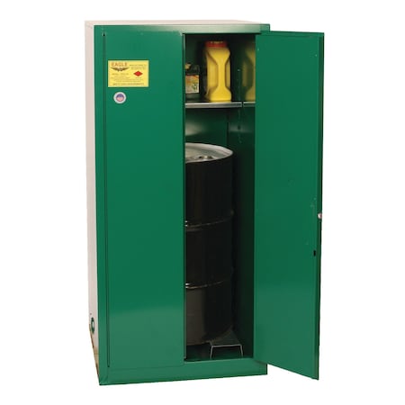 Eagle Mfg 55 gal, 1 Shelves, 18-Gauge Steel, 34 in W x 65 in H x Green PEST26X