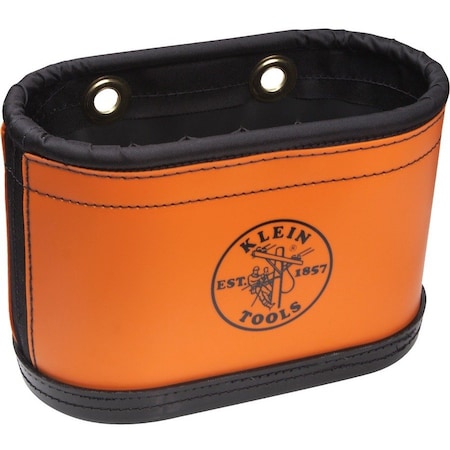 Klein Tools Bucket Bag, Orange, Plastic Exterior, Canvas Interior, Polypropylene Bottom, 14 Pockets 5144BHB