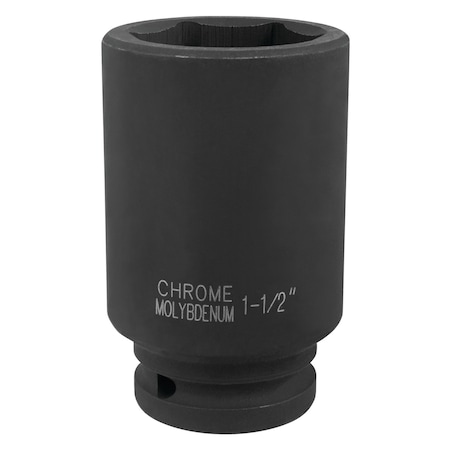 Performance Tool 3/4 in. Dr. 1-1/2 in. 6 pt Impact Socket, Deep, Chrome Moly M742-48