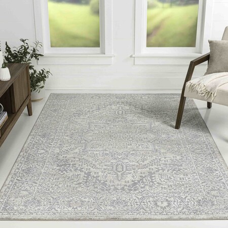 Jonathan Y Modern Persian Vintage Medallion Cream 5 ft. x 8 ft. Area Rug MDP100C-5