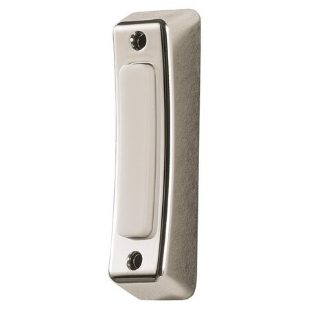 Heath Zenith Satin Nickel Silver Metal Wired Pushbutton Doorbell 18000222