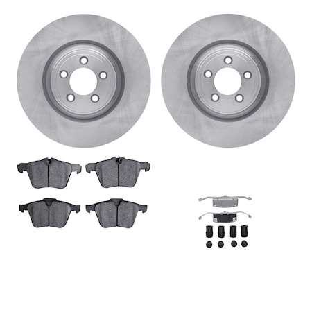 Dynamic Friction Co DFC Rotors with EURO 5000 Ceramic Brake Pads includes Hardware 6612-20067