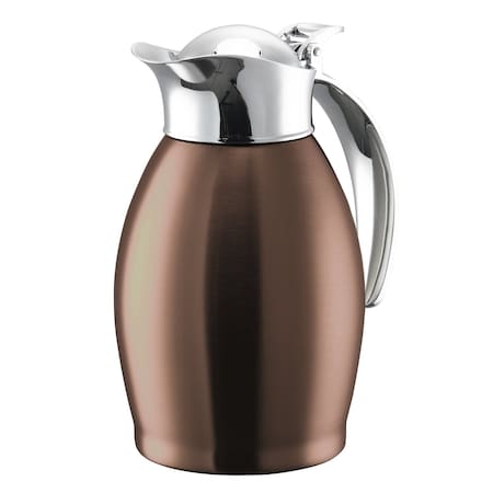Service Ideas Nicollet Series 0.6-Liter Stainless Vacuum Insulated Carafe with Flip-Top Lid in Rose Gold NIC06BSRG