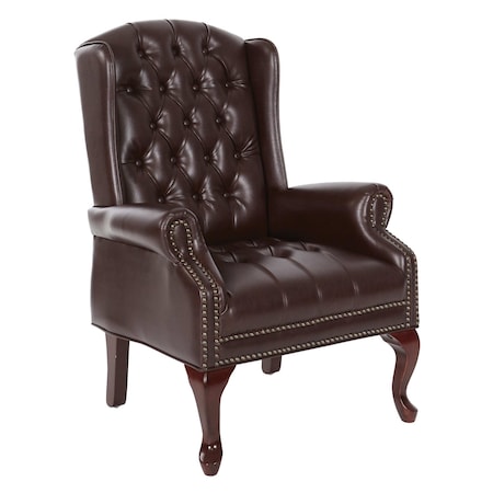 Office Star Products TEX Collection Traditional Queen Anne Style Chair, Royal Cherry TEX234-JT4