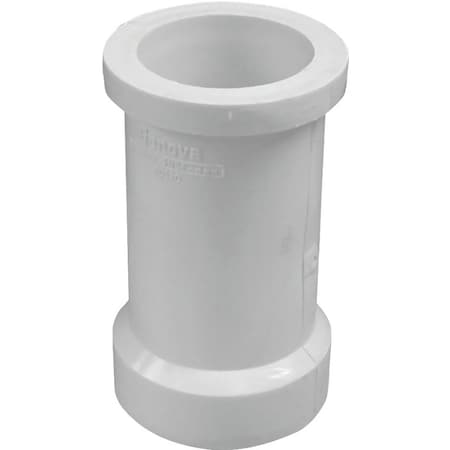 Canplas Pipe Adapter, 4 x 3 in, Spigot x Hub, PVC, White 193464