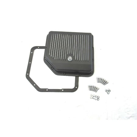 Absurdo Aluminum Finned Transmission Pan for GM Turbo 350, Black AB2205994