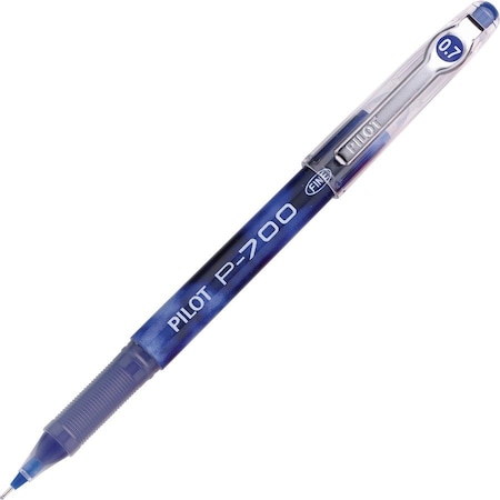 Pilot Precise P-700 Gel Rollerball Pen, Fine, 0.7mm, Blue Barrel/Ink, Dozen 38611
