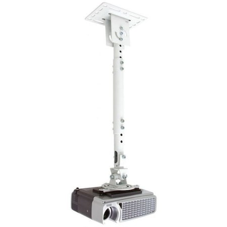 Atdec ceiling projector mount, adjustable drop - Loads up to 33lb - VESA up to 65x200 TH-WH-PJ-CM