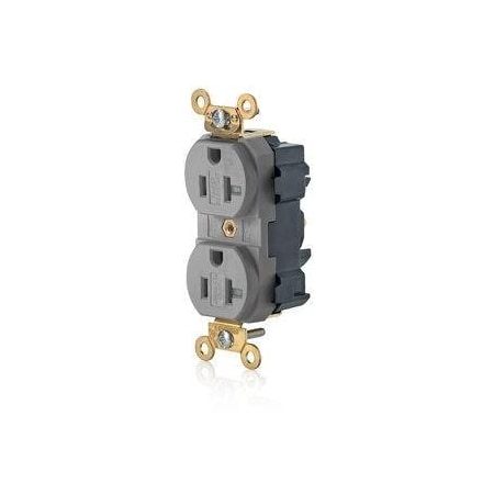 Leviton Straight Blade Receptacle, 5-20R, 20 A, 125V AC, Flush Mount, Self-Grounded M5362-SGG