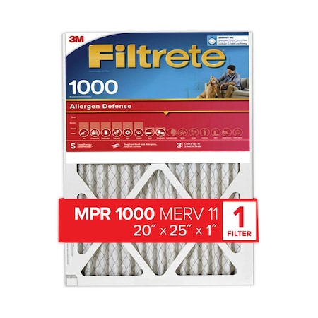 Filtrete Allergen Defense Air Filter, 20 x 25 7100188250