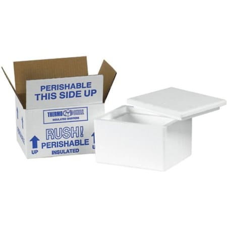Partners Brand Insulated Shipping Kits, 6" x 4 1/2" x 3", White, PK24 201C