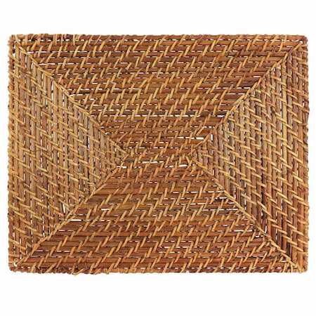 Martha Stewart 16 Inch Rattan Woven Rectangular Placemat in Brown 76606.01