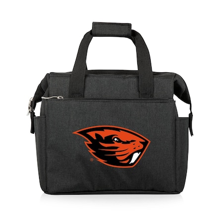 Picnic Time Family Of Brands NCAA Oregon State Beavers On The Go Lunch Bag Cooler - Soft Cooler Lunch Box, Black 510-00-179-484-0