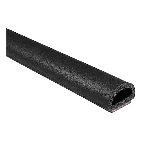 Trim Lok Inc D-Shaped Seal, Black, 500 ft L X109BT-500