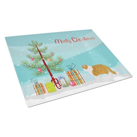 Carolines Treasures Exotic Shorthair No.1 Cat Merry Christmas Glass Cutting Board - Large CK4620LCB