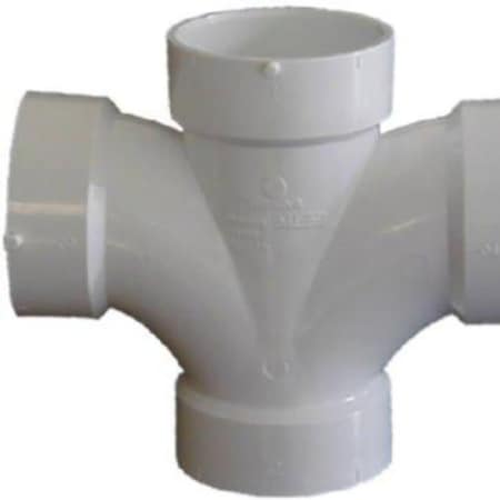 Charlotte Pipe And Foundry PVC 004281200HA 4 IN DOUBLE SANITARY TEE PVC PVC 00428 1200HA