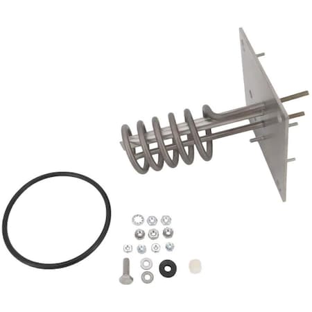 Hydro Quip 5.5kw 240V Titanium Coil Heater Element with 5 x 5 in. Plate - 6 in. HQ120010FK