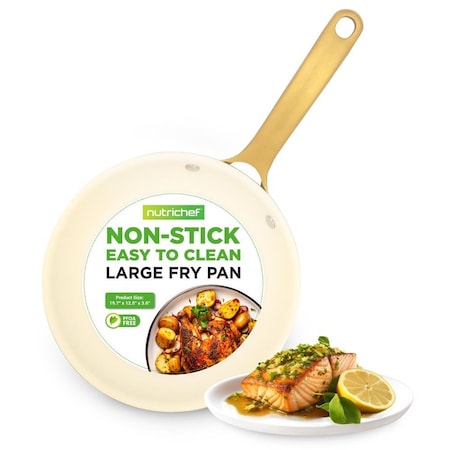 Nutrichef 12-Inch Professional Ceramic Frying Pan NCHG12