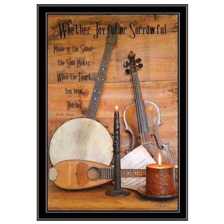 Homeroots Music 12 Black Framed Print Wall Art 404344