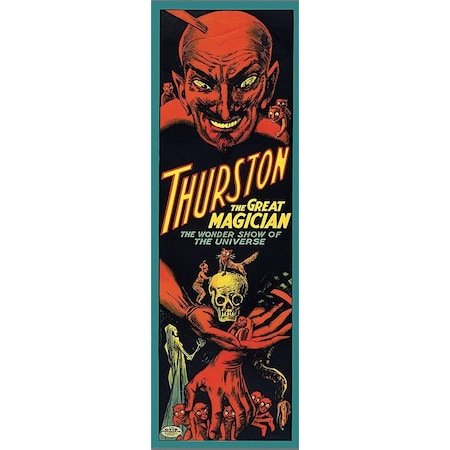 Homeroots 24" X 72" Thurston The Great Wonder Show Vintage Magic Poster Wall Art 393396