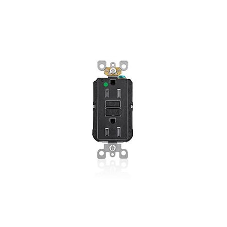 Leviton Duplex Straight Blade Receptacle, 5-15R, 15 A, 20 A, 125V AC, 2 Pole, 3 Wire, Flush Mount, Grounded AFTR1-HGE