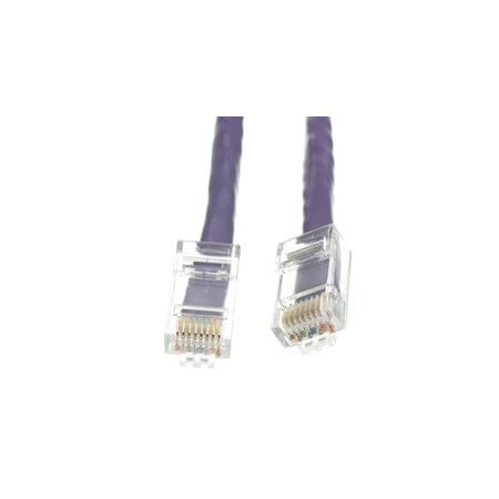Cable Wholesale Cat6 Purple Copper Ethernet Patch Cable, Bootless, POE Compliant, 50 foot 10X8-14150