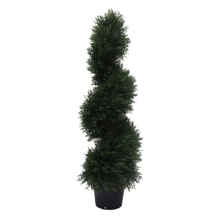 Vickerman UV Cedar Spiral Everyday Topiary on Pot - 3 ft. TP170536