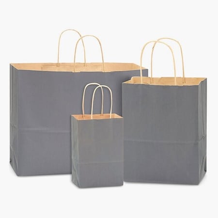 Nashville Wraps Charcoal Gray 100% Recycled Kraft Bag Assortment, 125PK 12KTACG