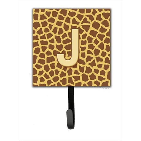 Carolines Treasures Letter J Initial Monogram - Giraffe Leash Holder Or Key Hook CJ1025-JSH4