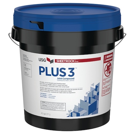 Sheetrock Plus 3 Pre-Mixed 4.5 Gal. Pail Lightweight All-Purpose Drywall Joint Compound 381466-048