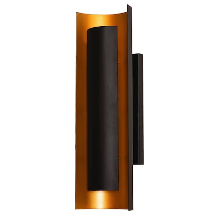 Afx Reveal, LED Wall Sconce, Black, Gold RVS0416LAJUDBKGD