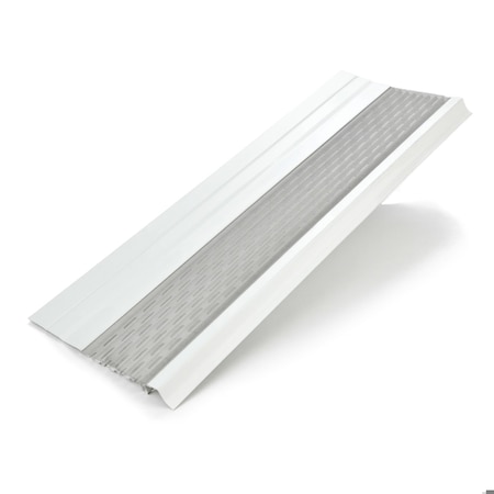 Waterlock Micromesh Flat Aluminum/SS Gutter Guard, White, 35ft WM-FLT-035-WHT