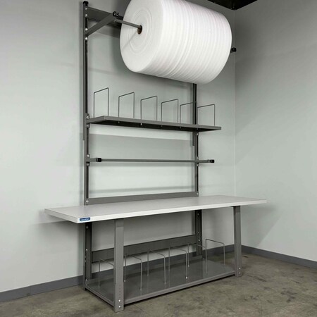 Stackbin Dbl Deck Packing Work Bench, 96"W, 1000lb 4-8PACK10-E-VB