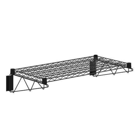 Amgood 18 in. x 36 in. Black Epoxy Wire Wall Mount Shelf AMG WRS-WALL BE-1836-Z
