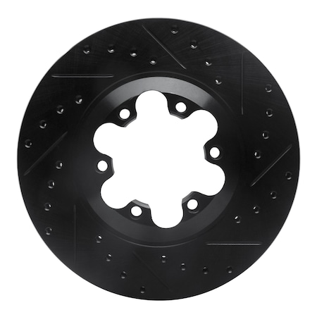 Dynamic Friction Co DFC Brake Rotor - Drilled and Slotted - Black 633-48049R