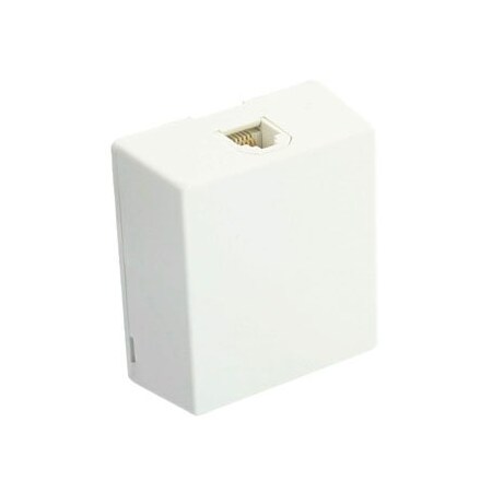 Leviton Telephone Wall Jack, White 4625A-24W