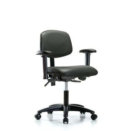 Blue Ridge Ergonomics Vinyl Chair, Vinyl, Adjustable Arms BR-VDHCH-RG-T0-A1-RC-8823