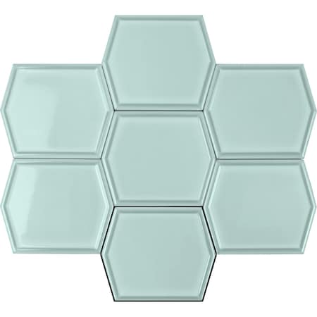 Andova Tiles Chantelle 5-in. x 6-in. Hexagon Beveled Glossy Ceramic Wall Tile, 25PK ANDCHAN1051
