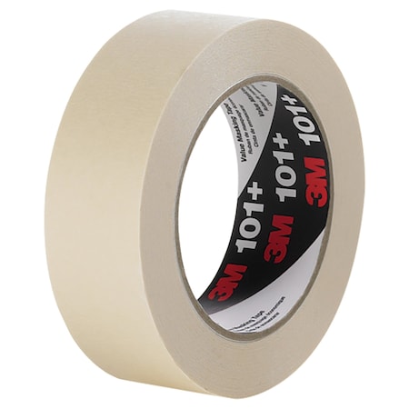 3M Masking Tape, 48 mm W x 55 m L, 5.1 mil Thick, Tan, Rubber Adhesive, 24 PK 101+